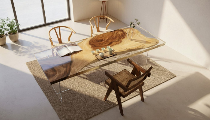 Epoxidharz Esstisch River Table Massiv Tische 200x90 Flusstisch Neu