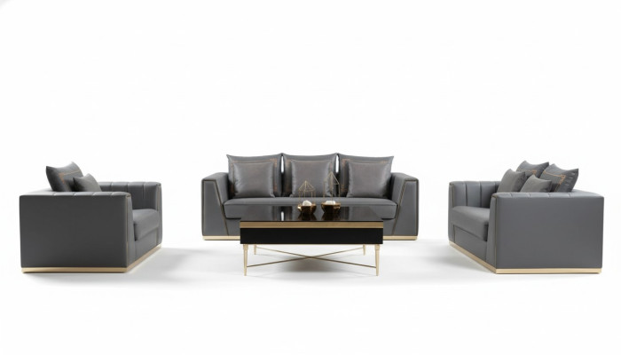 Sofagarnitur 321 Sitzer Set Design Sofas Polster Couchen Leder Deko Relax
