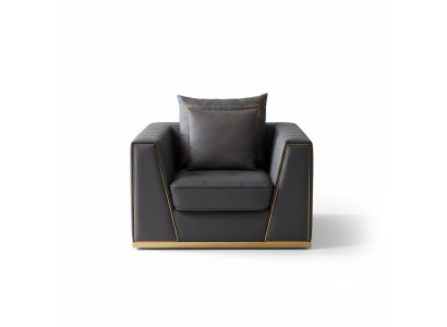 Designer Wohnzimmer Einrichtung Sessel Einsitzer Polster Sofa Couch Fernseh neu