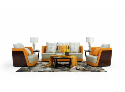 Wohnlandschaft Sofa Polster Sofagarnitur 321 Sitzer Couchtisch 4tlg. Set