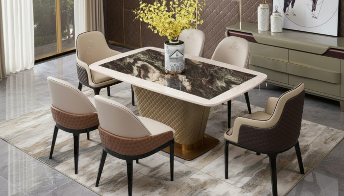 Komplette Esszimmer Garnitur Tisch 4x Lehnstuhl Stühle Luxus Essgruppe