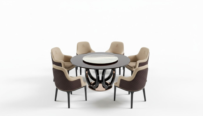 Gruppe Ess Tisch Sitz Wohn Zimmer Garnitur Tische Polster Holz Stuhl