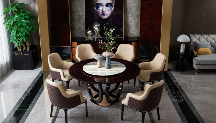 Design Rund Ess Zimmer Stuhl Set Metall Tische Sessel 4x Stühle + Tisch