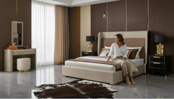 Bett Schlafzimmer Set Design Möbel Luxus Betten 2x Nachttisch 3tlg Bettgestell