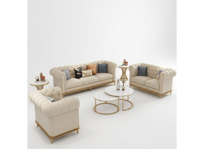 Sofagarnitur 321 Sitzer Set Design Sofa Polster Couchen Couch Modern Luxus Neu