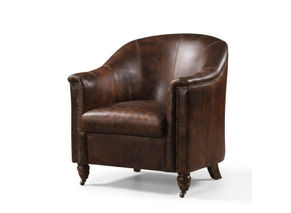 Clubsessel Vintage Leder Ledersessel Sessel Designsessel Echtleder Retro Sofa