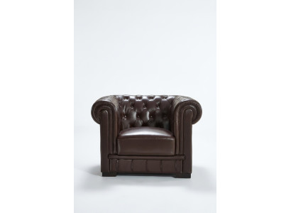 Chesterfield Sessel Fernseh Couch 1 Sitzer Sofa Leder Couchen Polster