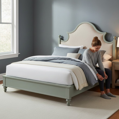 Luxus Schlafzimmer Bett Polster Design 180x200cm Doppel Hotel Betten Textil Neu