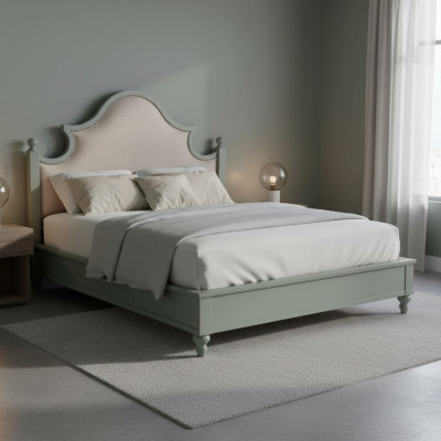 Luxus Schlafzimmer Bett Polster Design 180x200cm Doppel Hotel Betten Textil Neu