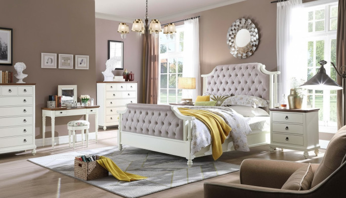 Doppel Bett Klassische Betten Kolonial Textil Betten Chesterfield Gründerzeit