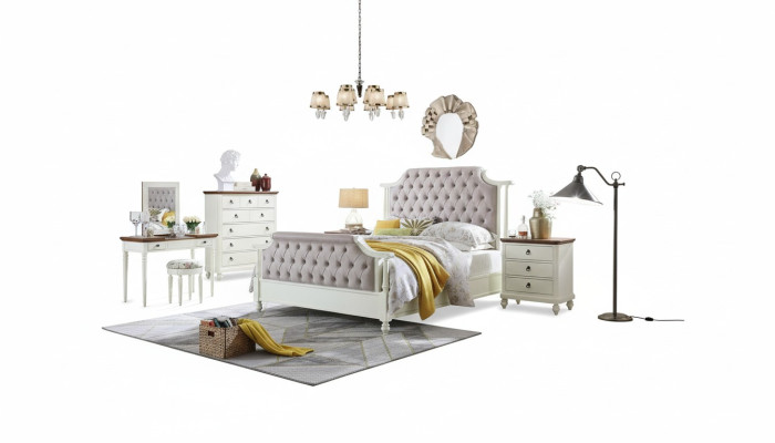 Doppel Bett Klassische Betten Kolonial Textil Betten Chesterfield Gründerzeit