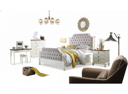 Schlafzimmer Komplett Set Königliches Barock Bett Schminktisch Nachttisch 6 tlg.