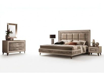 Modern Schlafzimmer Set Bett Nachttisch Kommode Spiegel Neu 4tlg. arredoclassic