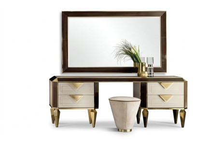 Schminktisch Spiegel + Hocker Frisierkommode Frisiertisch Kosmetik arredoclassic