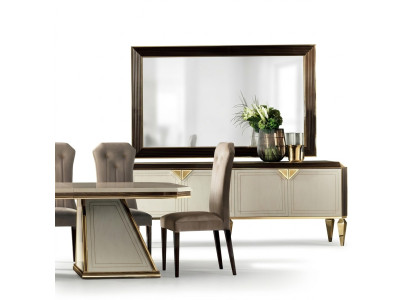 Designer Kommode Side Low Board Schrank Wohn Zimmer Holz Luxus Regal Anrichte