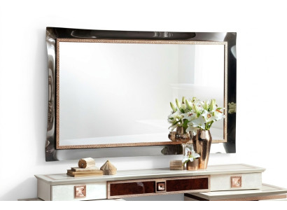 Klassischer Design Spiegel Wohnzimmer Anrichte Dielen Holz Rahmen Barock Rokoko