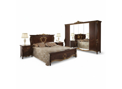 Klassisches Schlafzimmer Set Bett 2x Nachttisch Luxus Betten Möbel 3tlg Holz Neu