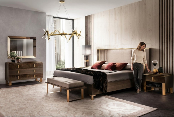 Schlafzimmer Set 5tlg. Design Moderne Luxus Möbel Neu Bett Nachttisch Kommode