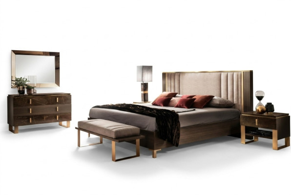 Schlafzimmer Set 5tlg. Design Moderne Luxus Möbel Neu Bett Nachttisch Kommode