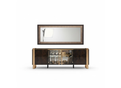Designer Kommode Anrichte Side Low Board Schrank Wohn Zimmer Regal Luxus Metall