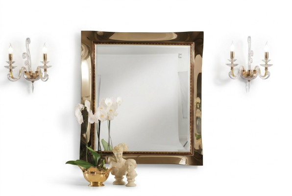 Klassischer Wandspiegel Holzrahmen Spiegel Möbel Hängespiegel Glas Rahmen Wand
