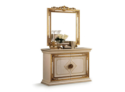 Spiegel Kommode Schrank Kommoden Anrichte Schlafzimmer Set Holz Klassischer Stil