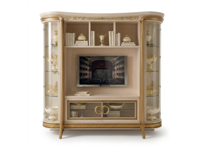 Designer Wohnzimmer TV Anbauwand Medienwand Fernsehwand Fernsehschrank Wohnwand
