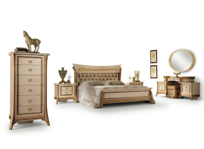Schlafzimmer Set Bett Nachttisch Kommode Spiegel Hocker Neu 7tlg. Barock Rokoko