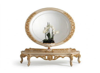 Design Spiegel Wandspiegel Echt Holz Rahmen Hängespiegel Luxus Möbel Barock
