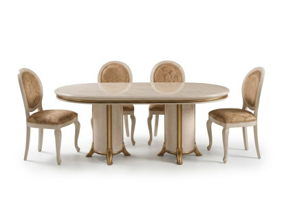 Italienisches Esszimmer Set Garnitur Stuhl Esstisch Gruppe 7tlg. arredoclassic