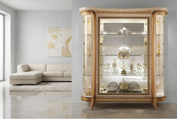 Vitrine Kommoden Vitrinen Kommodenschrank Glas Schrank Italien arredoclassic
