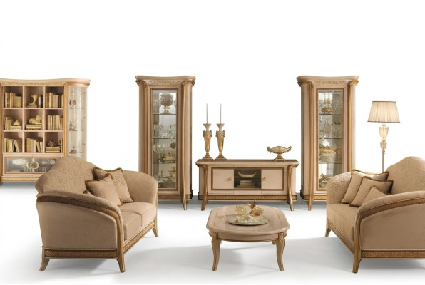 Design Wohnwand Sideboard 2x Schrank Lowboard rtv Anrichte 3 tlg. Set Vitrine