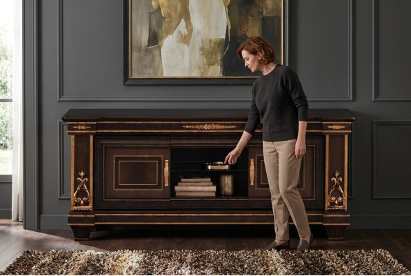 Sideboard Holz Handarbeit Klassischer Unterschank RTV Fernsehschrank Möbel Neu