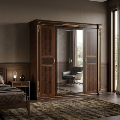 Kleiderschrank Schlafzimmer Holz Schrank Modern Stil Luxus Schränke Klassisch