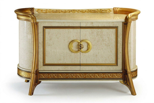 Kommode Design Holz Kommoden Schrank Luxus Sideboard Lowboard Anrichte Beige