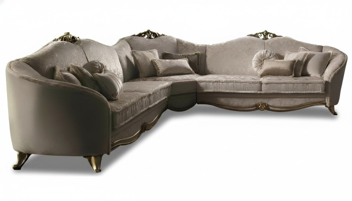 Ecksofa Wohnlandschaft Sofa Couch L Form Polster Couchen Textil arredoclassic