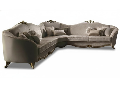 Ecksofa Wohnlandschaft Sofa Couch L Form Polster Couchen Textil arredoclassic