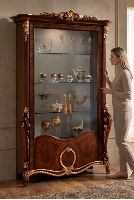 Luxus Vitrine Möbel Wohnzimmer Schrank Glas Vitrinen Designer Schränke Kommode