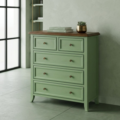 Grüne Kommode Anrichte Sideboard schrank Echte Holz möbel kommoden schränke neu