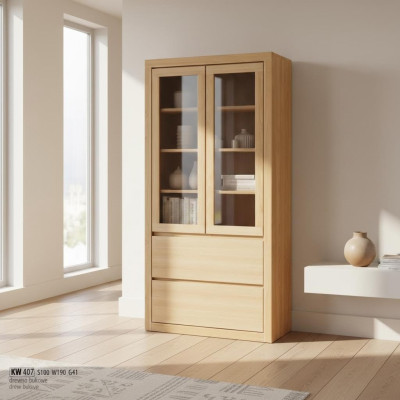 Vitrine Vitrinen Schrank Regal Holz Schrank System Regale Wohnzimmer Glasschrank