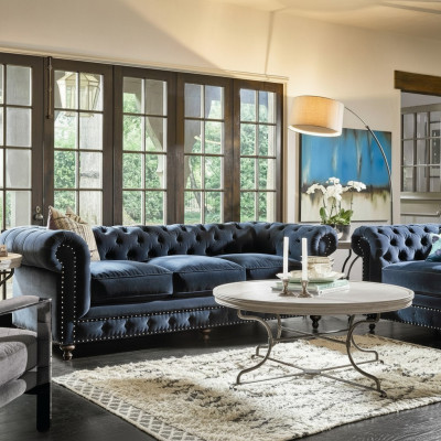Chesterfield Sofa Couchen Polster Garnitur Couch Polster Stoff Leder