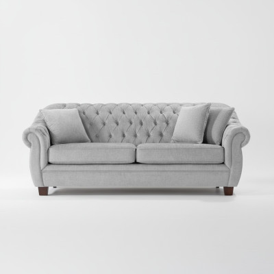 Chesterfield Sofa Couch Polster Stoff Couchen Polster Garnitur 3 Sitzers