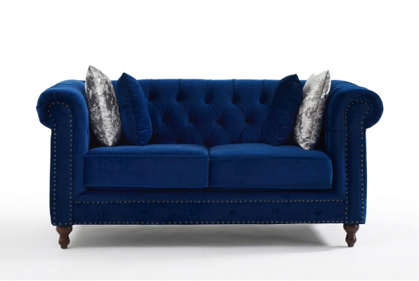 Chesterfield Sofa Couch Polster Stoff Leder Couchen  Polster Garnitur 2 Sitzer
