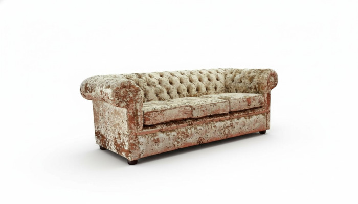 Designer Wohnzimmer Sofa - Textil Samt Stoff Bezug - Klassische Couch