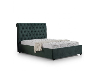 Modernes grünes Chesterfield Doppelbett Designer Luxus Betten
