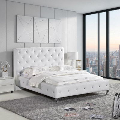 Chesterfield Bett Design Schlafzimmer Englisches Betten 140x200cm Textil Polster