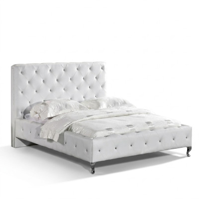 Chesterfield Designer Bett Schlafzimmer Leder Textil Polster 140/160/180/200 cm