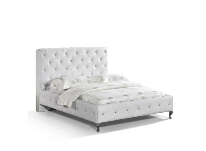 Chesterfield Designer Bett Schlafzimmer Leder Textil Polster 140/160/180/200 cm
