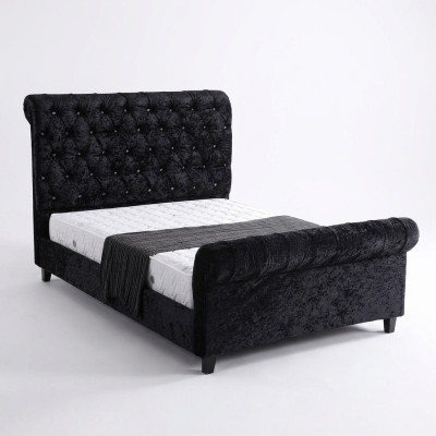 Schwarzes Schlafzimmer Chesterfield Bett Edles Schlafzimmer Bett