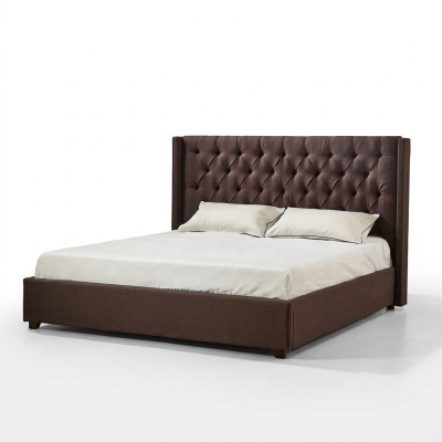 Schlafzimmer Bett 200x200cm Polster Betten Chesterfield Textil Stoff